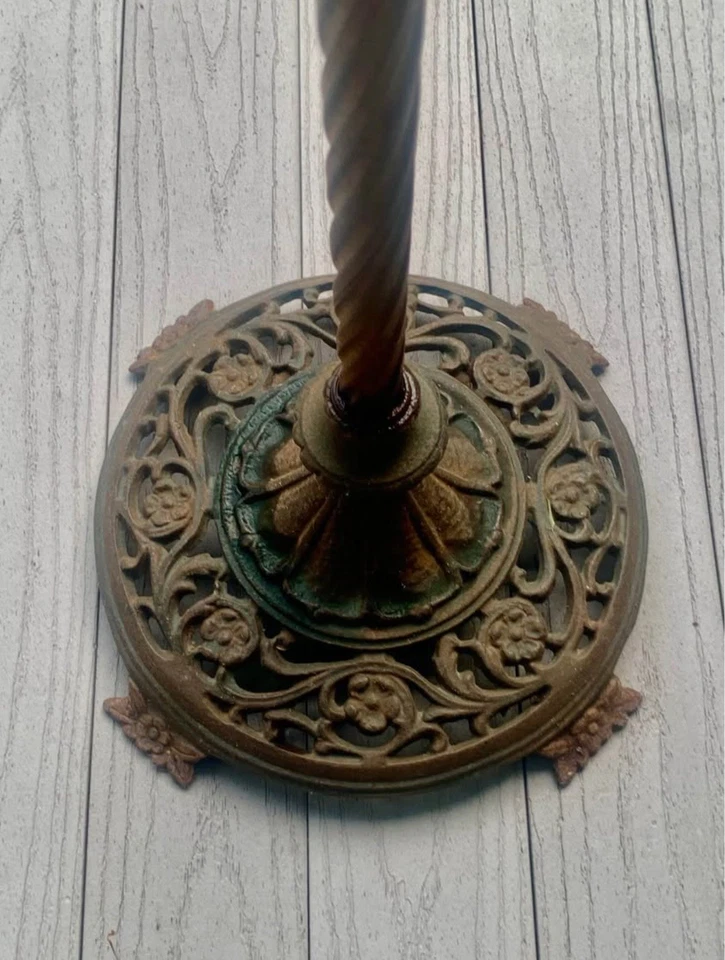 "Soporte para pecera eduardiana de hierro sin restaurar ~ 31"" de alto sin cuenco de vidrio reemplazado" Foto 2 de 4