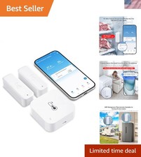 WiFi Freezer Thermometer with App Alarm, 2 Wireless Sensors Fridge Monitor ...