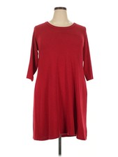 Karen Kane Women Red Casual Dress 1X Plus