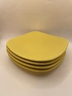 Set Of 4 Homer Laughlin Fiesta Ware 7 1/2”Square Salad Plates Yellow