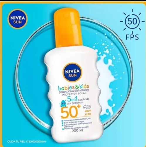 NIVEA SUN SPF 50 Sunscreen for Babies & Kids Protect Spray 200ml German - Picture 5 of 6