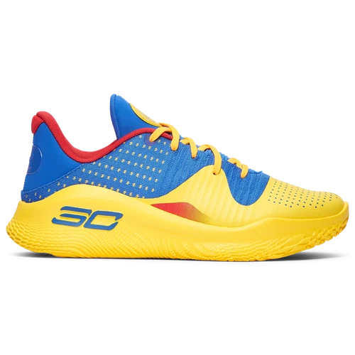 Under Armour Curry 4 Low Flotro Blue Yellow Black 3026620-400 Mens Size 8-13 New