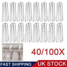 Metal Curtain Pinch Pleat Hooks Deep Prong Hook Hanging Curtain Clips Tape Pins