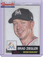 2020 TOPPS MLB Living Set #286 - BRAD ZIEGLER   -  MIAMI MARLINS