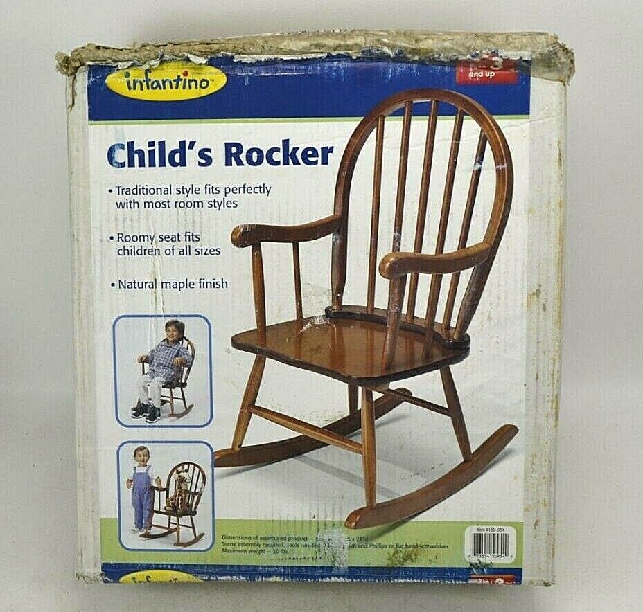 Infantino Childs Wood Quantity limited Rocker Traditional Maple 3+ 5 Max 57% OFF Finish to Up