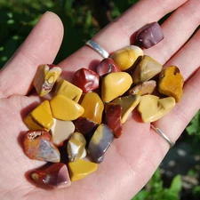 6pcs Mookaite Jasper Tumbled Stones, Small Crystal Set
