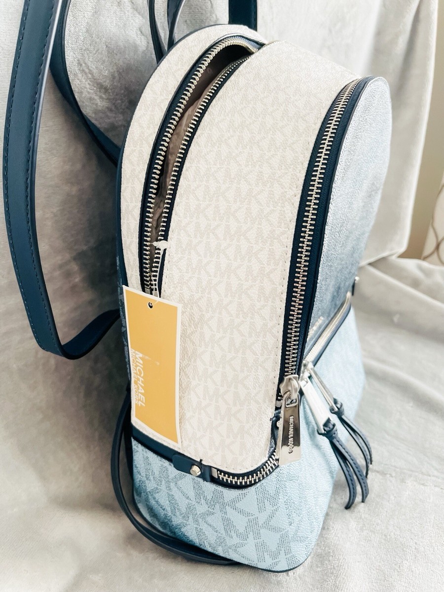 NWT Michael Kors Rhea Medium Colorblock Silver Hardware  display picture 2