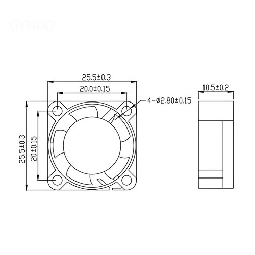 2510 DC Brushless Fans 3.7V 5V-24V Silent Cooling Cooler Fans For Computer Case - Picture 4 of 7