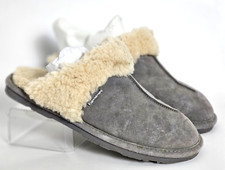 BEARPAW 2299W Women's Loketta Gray Slippers Comfortable  Lightweight Size 10