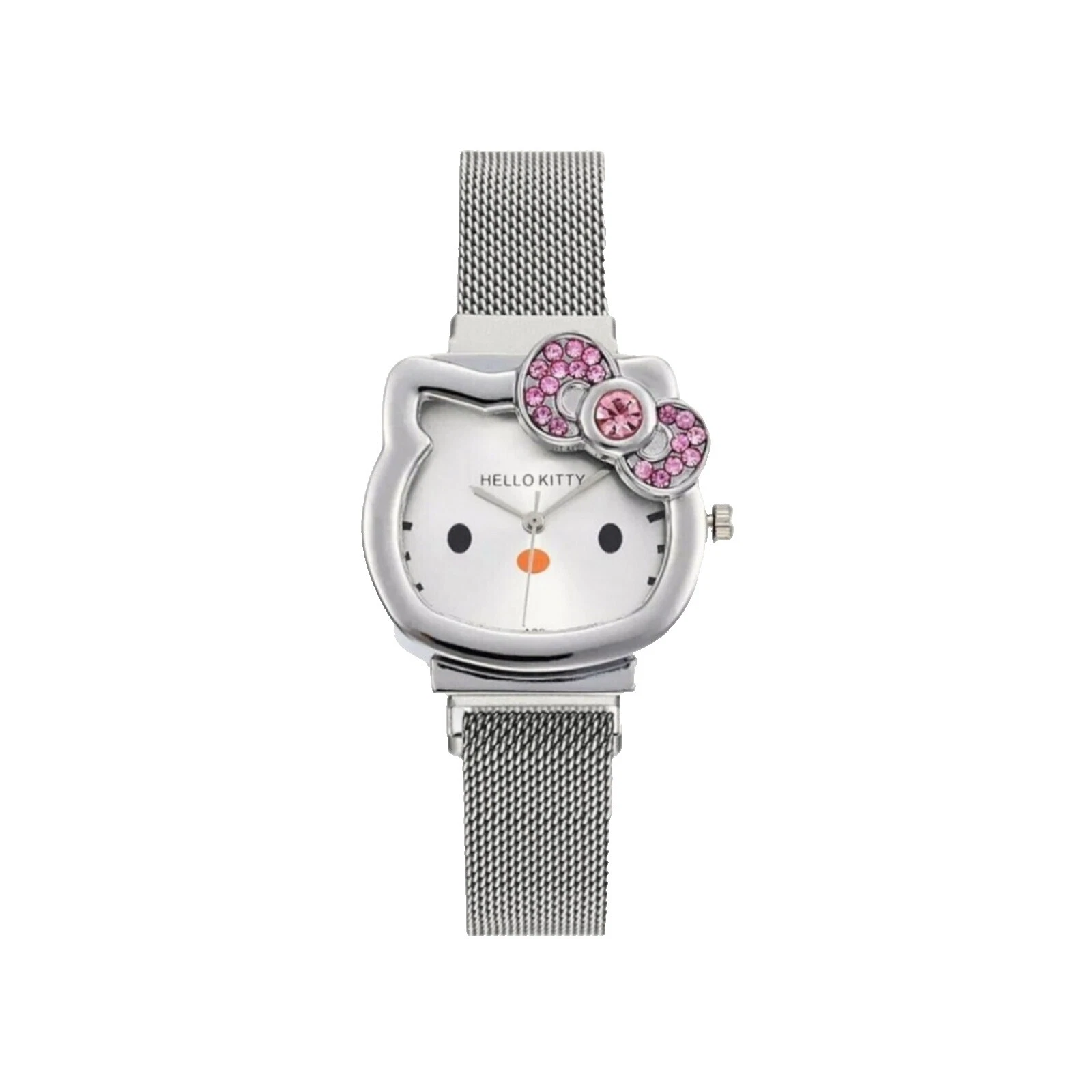 Hello Kitty Silver Case Analog Wristwatches