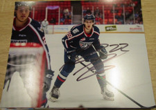 PARKER BELL SIGNED 8X10 MATTE PHOTO CALGARY FLAMES TRI-CITY AMERICANS (A)