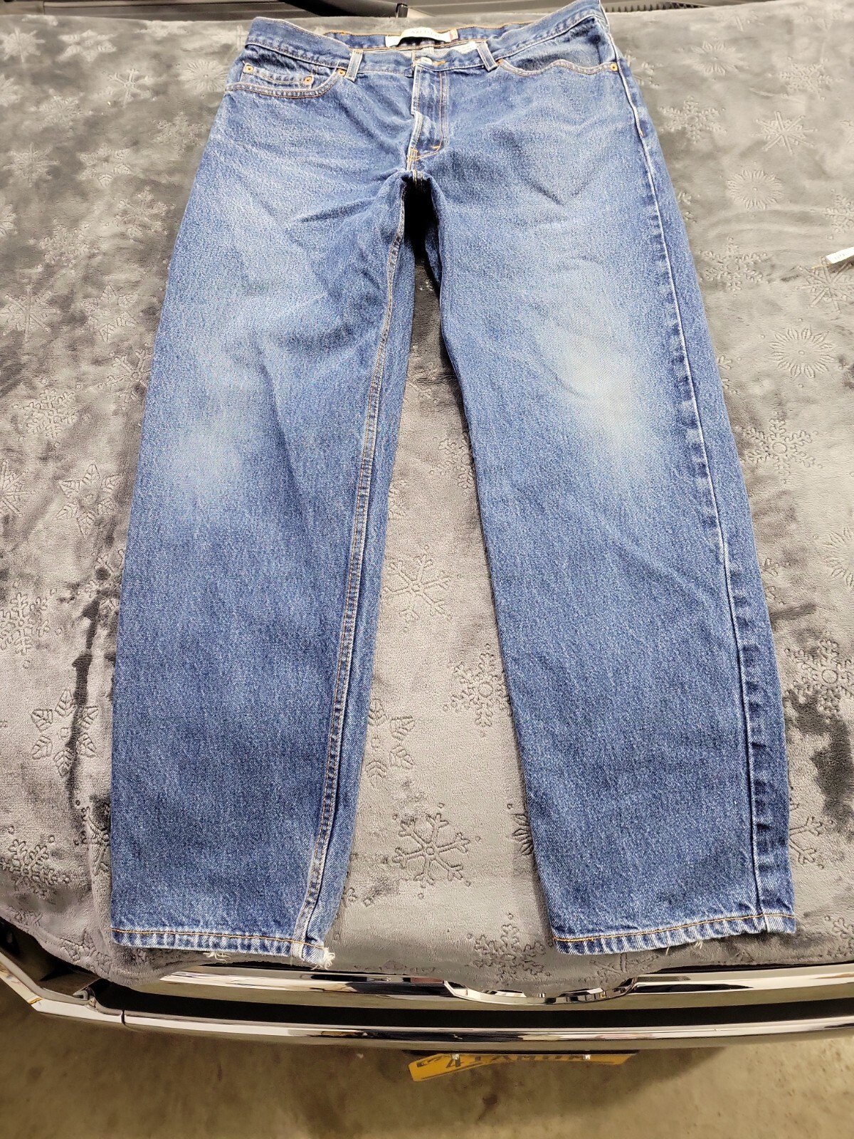 Levis 550 38x32 Denim Blue Jeans Men's Zip Fly Red Tab Relaxed Fit