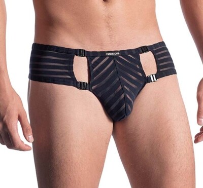 MANSTORE Micro Pants M864 Schwarz Overt seitlich Neu GR. XL 