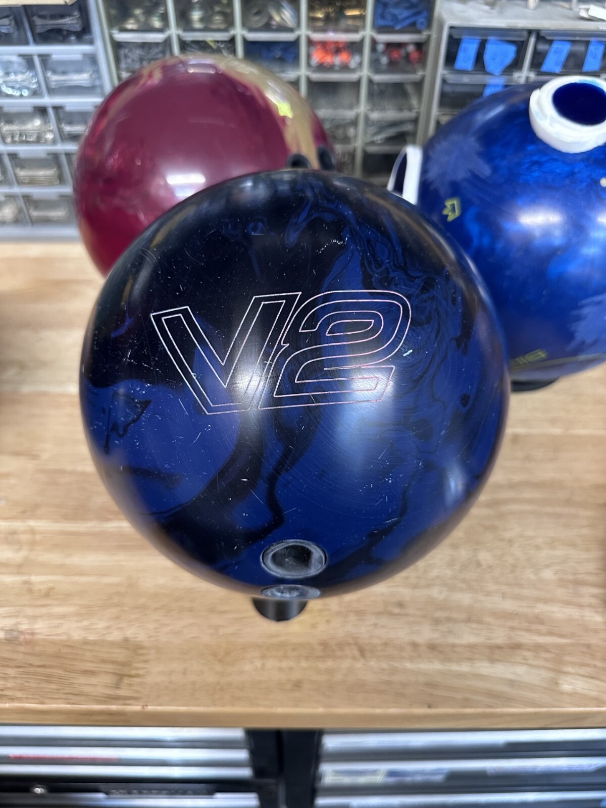 USED - Bowling Ball - 15lb Ebonite "VORTEX V2" DRILLED WEIGH