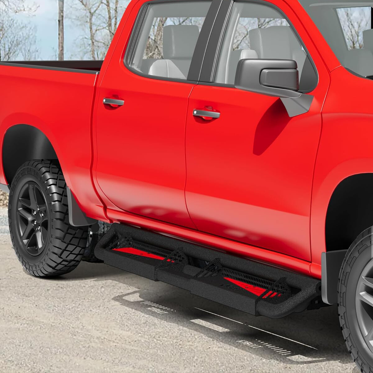 Running Boards for 20072018 Chevy Silverado Sierra 1500 Crew Cab Side