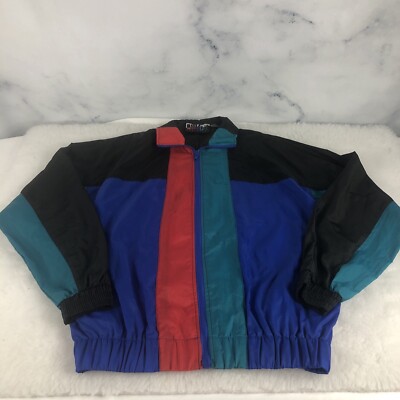 Vtg 90's Voit Equipment Track Suit Matching Pant Jacket Sz XLg Blue Green Red