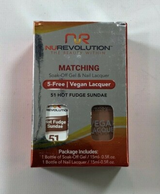 Nurevolution 51 Hot Fudge Sundae Soak Off Gel Vegan Nail Lacquer 0 5 Oz Ea New Ebay