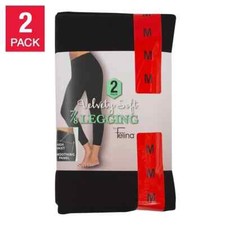 Felina Women's 2 Pack Velvety Soft 7/8 Leggings High Waist and 4 Way Stretch