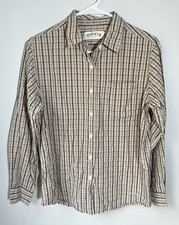 Orvis Women  s Button Down Plaid Long Sleeve Shirt Size: 8  Fall, 100 Cotton