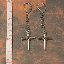 Vampire Stake Dangle Earrings Punk Goth Halloween