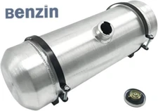 8 x 24 Fuel Tank with Baffle 5 Gallon Center Fill Aluminum Spun 3/8 NPT Gas Tank