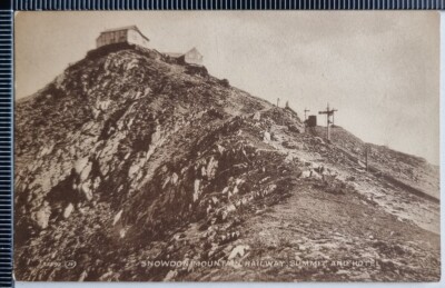 POSTKARTE SNOWDON BERGBAHN GIPFEL UND HOTEL