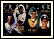 1996 Topps. Roger Cedeno/Derrick Gibson/Ben Grieve/Shane Spencer Baseball Cards