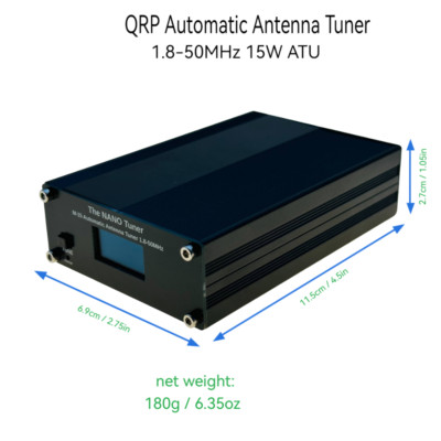 QRP Antenna Tuner 15 W Automatic Antenna Tuner 1.8-50MHz  ATU-15 ATU-10 7L7C