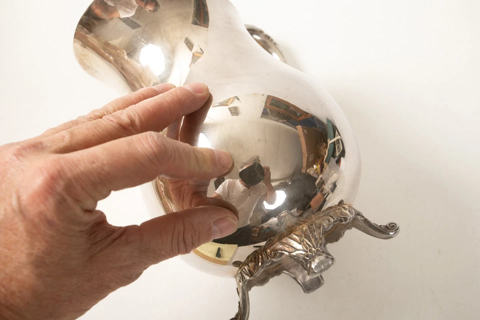 FB Rogers (UD2) Water Pitcher 3707 (JSF6) Silverplate 9" Tall Silver TM 1883 Foto 4 de 4