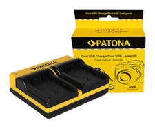 Caricabatteria USB dual per Panasonic VDR-D160,VDR-D200,VDR-D210,VDR-D220