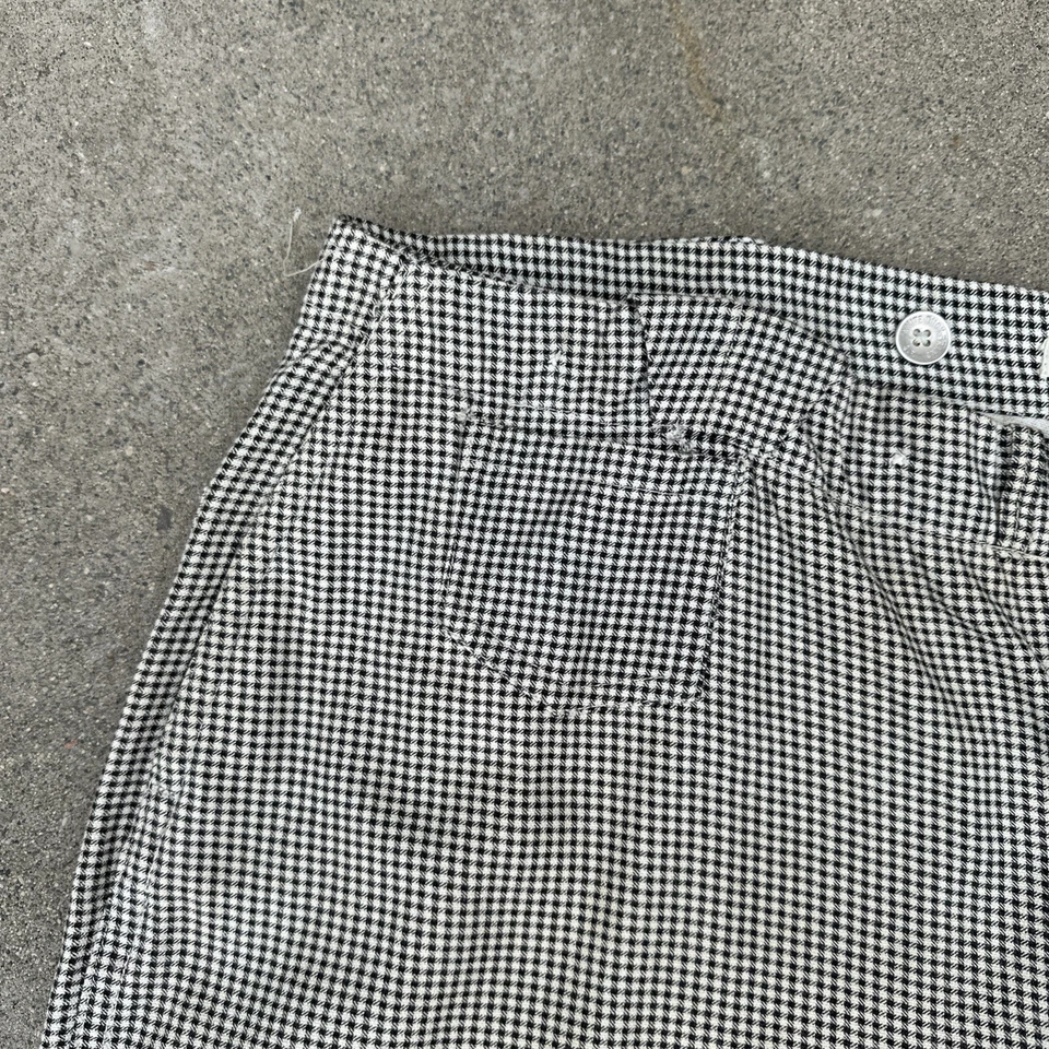 复古 20 世纪 30 年代黑白格子男式工装裤鸭子品牌长裤 — 第 2/4 张图片