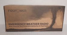 FosPower Solar Crank Radio For Emergency AM/FM Flashlight 2000mAh FOSPWB-2376