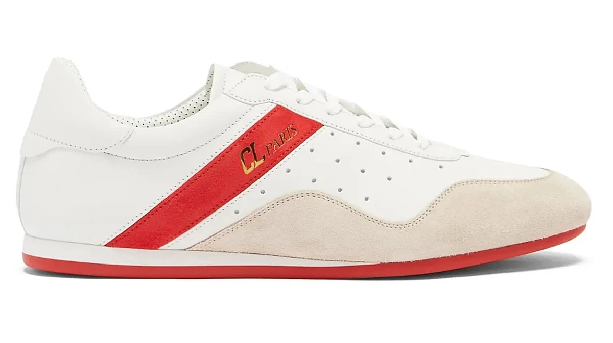 kul Telemacos jug CHRISTIAN LOUBOUTIN White Red Leather Suede My K Low Trainers Sneakers 39 |  eBay