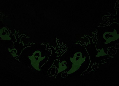Halloween Ghost GLOW IN DARK Tree Skirt Costume Table Fabric Panel Cut Sew LAST - Picture 9 of 9