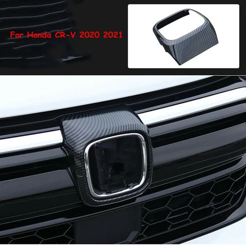 ABS Carbon Fiber Front Grille Grill Cover Trim For Honda CR-V CRV 2020-2022 - Picture 2 of 7
