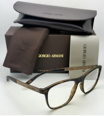 Giorgio Armani Reading Glasses AR 7135 5089 54-17 Tortoise Frames w/WOOD Temples