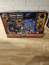 Hasbro Angry Birds Star Wars Jenga Death Star Family Board Game incomplete W/Box