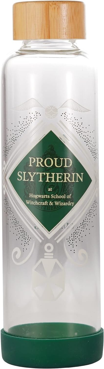 Proud Slytherin Glass Water Bottle - Harry Potter - Half Moon Bay - Collectible
