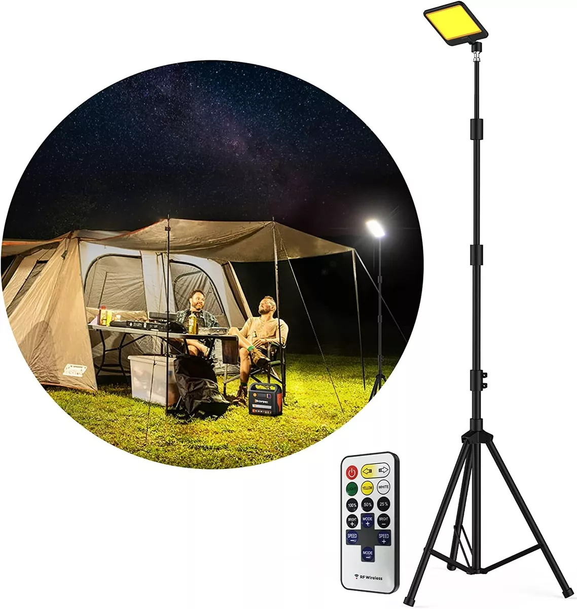 Conpex Led Camping Lights 11000 Lumens Telescoping Camping Light Tripod w/  case