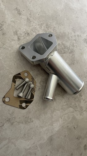 Bmw M57 M47 Aluminium Billet BMW M57 Coolant Outlet Pipe 38mm - 19mm - Picture 3 of 4