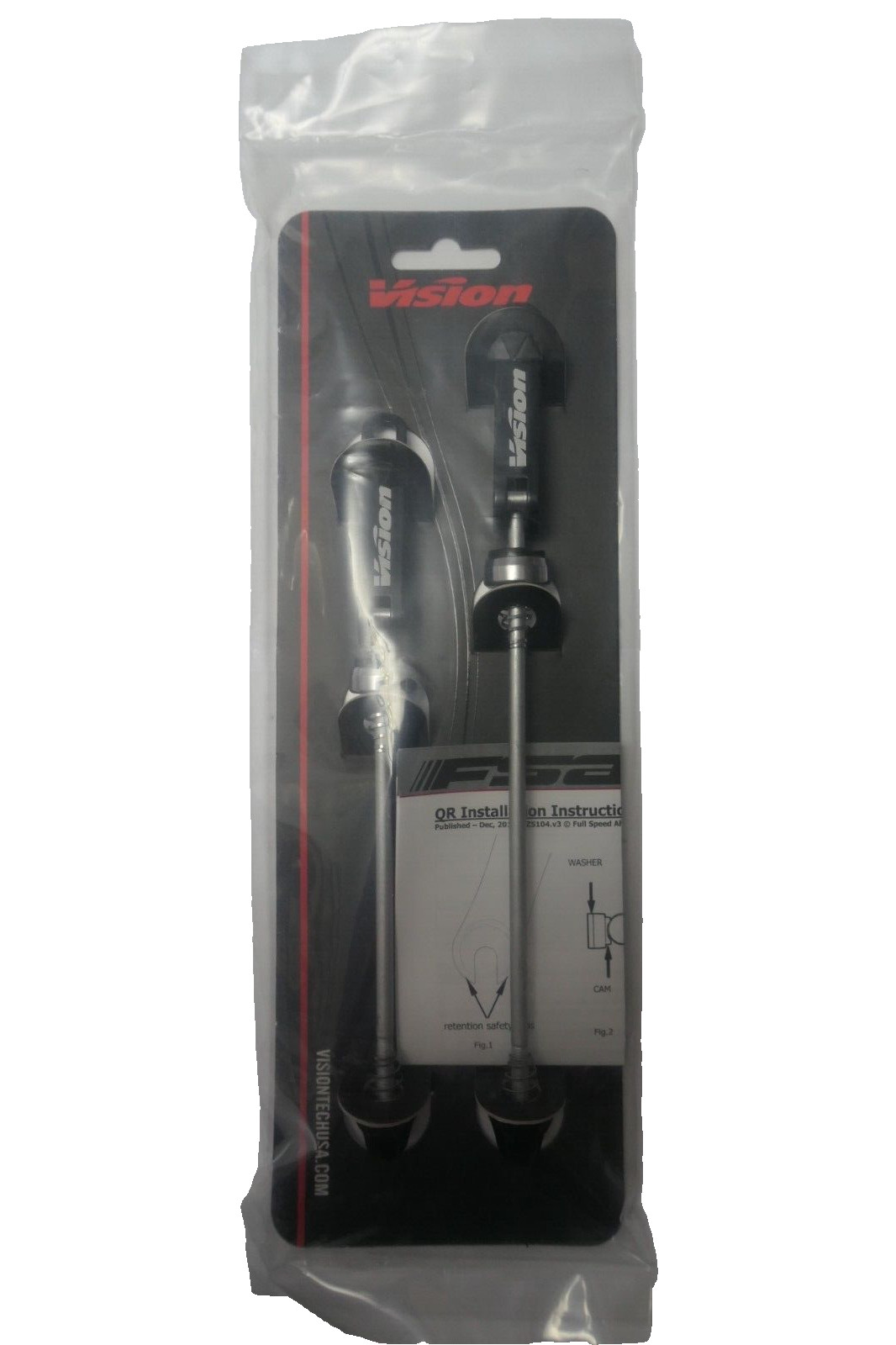 Vision QR-25 Quick Release Skewers 112/146mm QR Set For 100/135mm Road MTB Bike