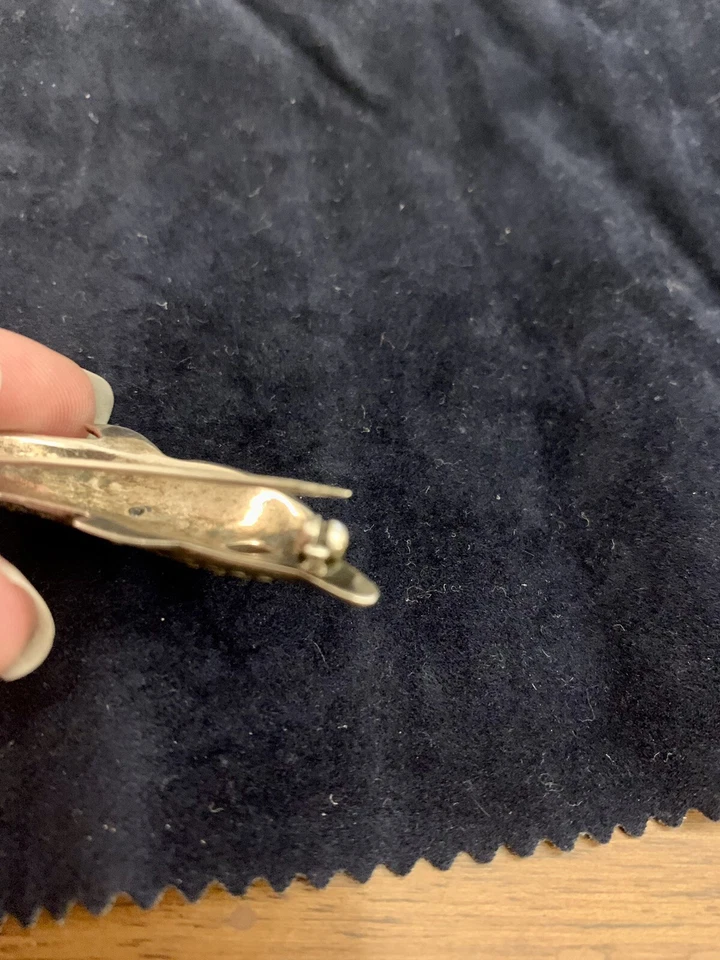 Spilla Anni 70 Delfino in argento con Rubini - Immagine 4 di 4