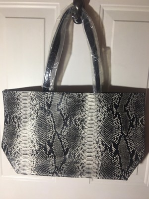 snakeskin tote
