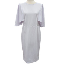 Grace Karin Womens White Scoop Neck Bodycon Pencil Dress Size L