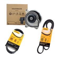 Original Wasserpumpe + 2x Conti Keilrippenriemen Skoda Seat 1.4 TSI 03C121004J