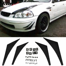 Fits Nissan Front Bumper Lip Splitter Fins Body Spoiler Canards Valence Chin