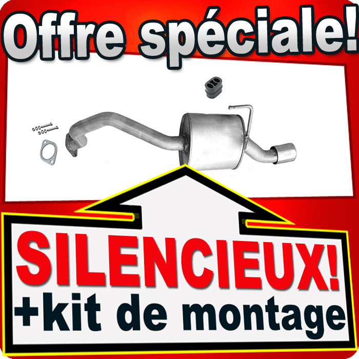 Silencieux arriere Ssangyong Actyon 2.0 Xdi de 2006 en acier aluminise