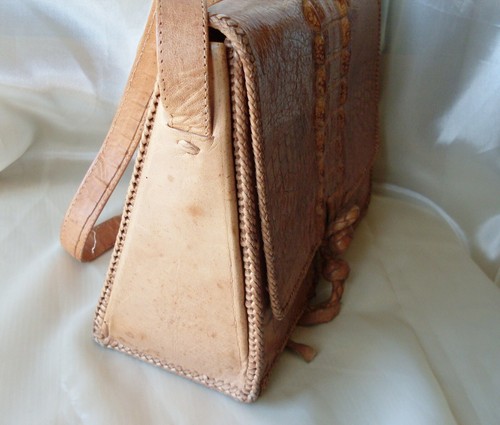 BORSA ARTIGIANALE IN VERO COCCODRILLO pezzo unico REAL CROCODILE BAG handmade - Foto 8 di 12