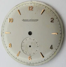 Jaeger LeCoultre used watch part dial pink gold markers / numbers 30.5 mm