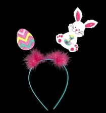 NEW Amscan Easter Bunny Rabbit & Egg Headboppers Headband Head Boppers Band